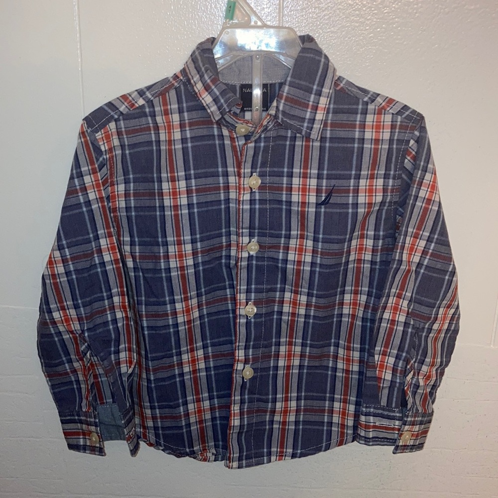 Nautica Plaid long sleeve button down 3/$10